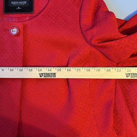 John Meyer Classy Elegant Red Dressy Suit Jacket Textured Women’s Size 10 - Picture 6 of 8